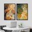 Multicolor Fluid Circle Colorful Modern, impression sur toile encadrée 2 pièces-91069316-91069315