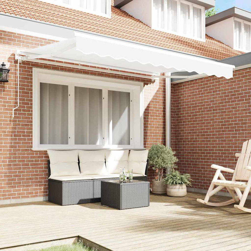 Retractable Awning, 350cm H x 200cm W, White