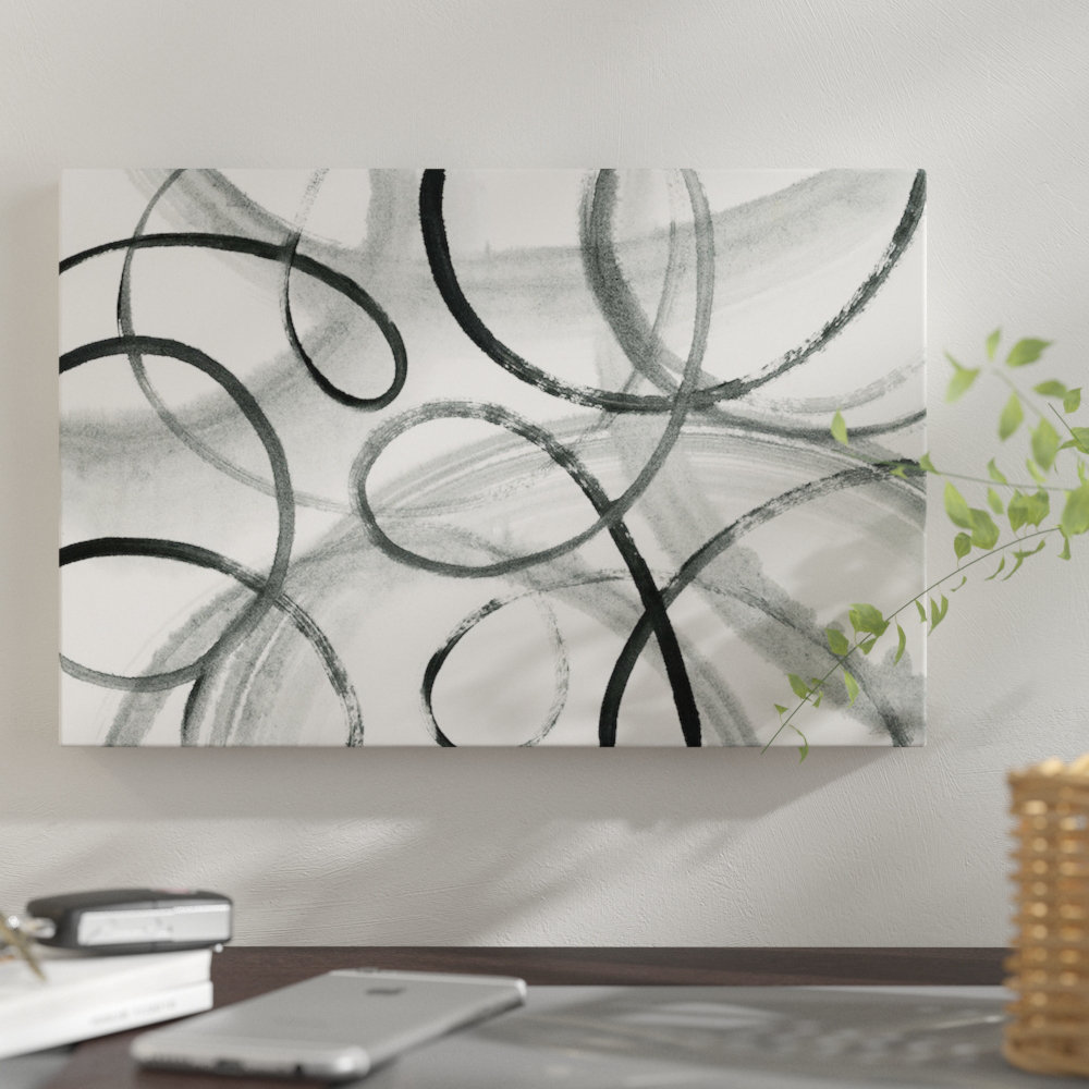 East Urban Home 'Calligraphia' Graphic Art Print on Wrapped Canvas ...