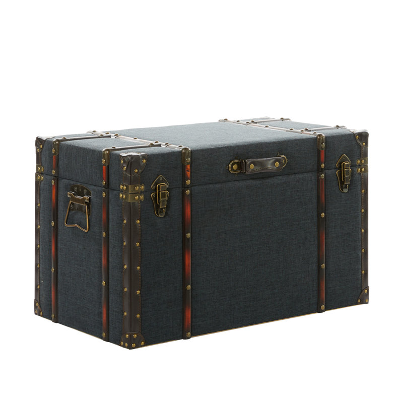 Cobb Wood and Fabric 3 Piece Trunk Set