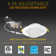 Adjustable Downlight 6'' Selectable Color Temperature Dimmable IC Rated LED Canless Recessed Lighting Kit
