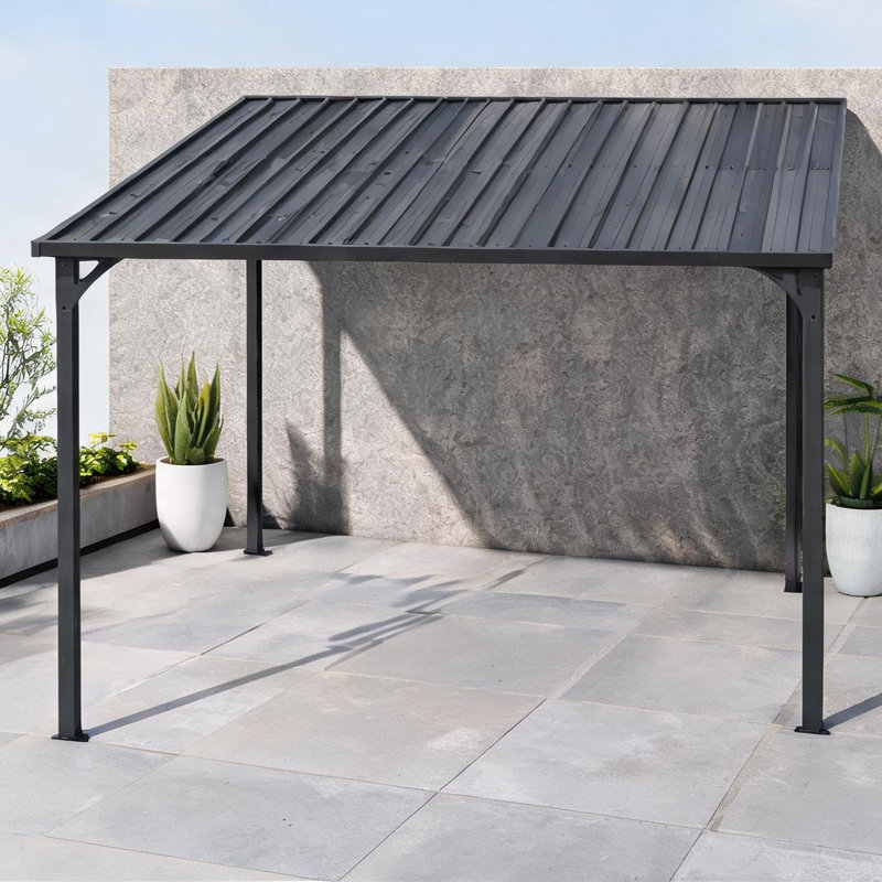 Remise de rangement noire avec conception pliante, structure en métal et conception résistante à l'eau pour l'extérieur