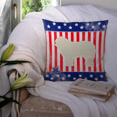 Coussin intérieur/extérieur à motif uni patriotique