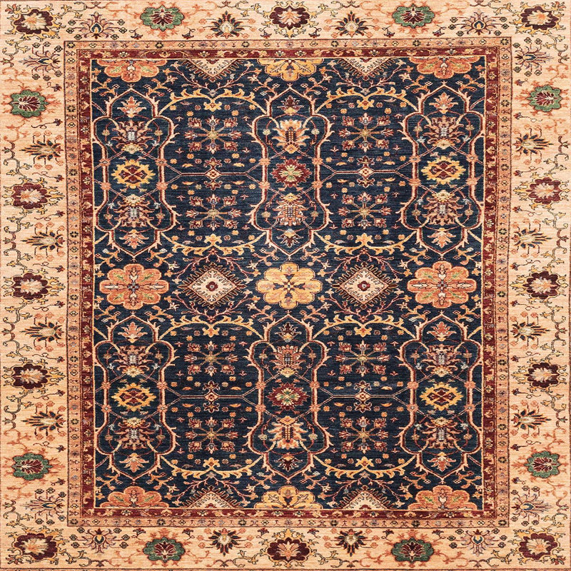 Abstract Indoor Rug, Square 8'