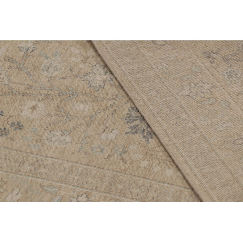 Modern Hand Knotted Wool Floral Area Rug in Beige, Brown, Blue, Ivory