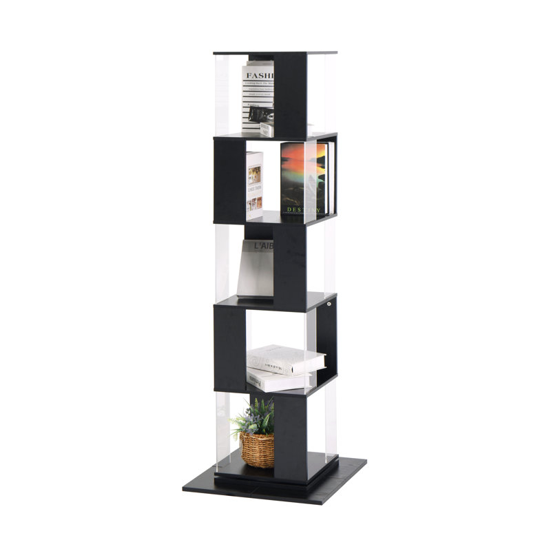 -degree Rotating Bookshelf Particle Board Modern Design For Living Room