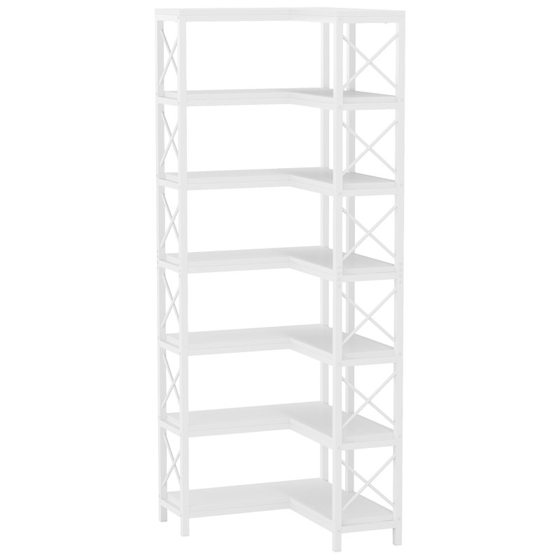Bibliothèque de coin Philbrick (ensemble de 2), Blanc