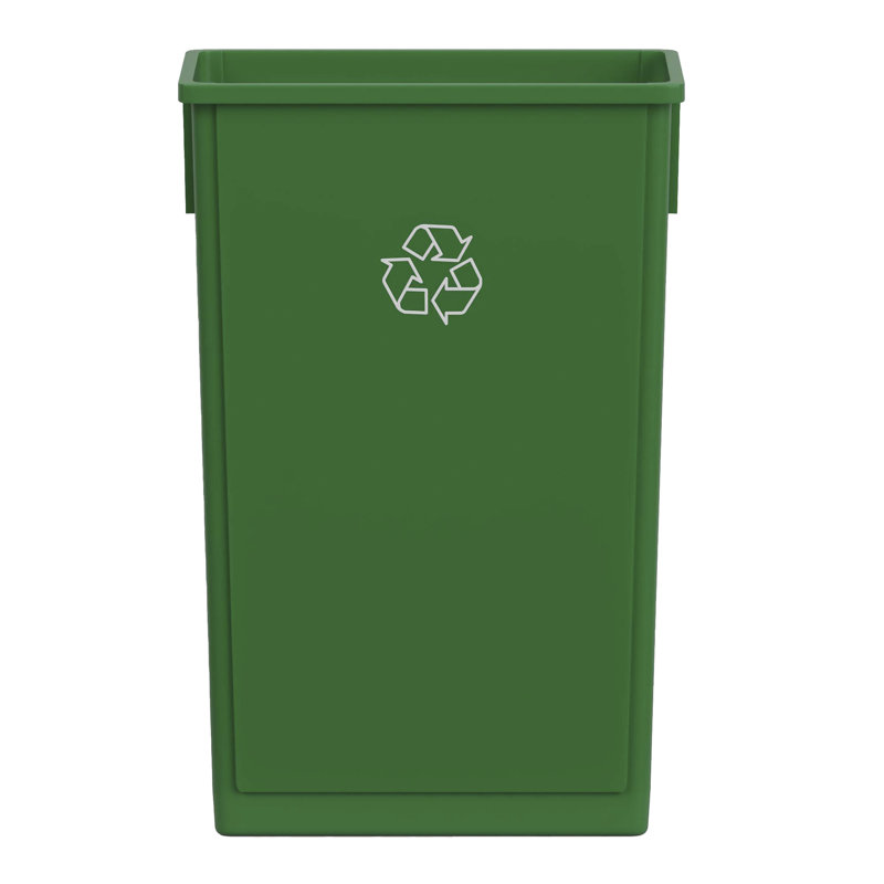 Poubelle de recyclage en plastique 23 gallons, Vert