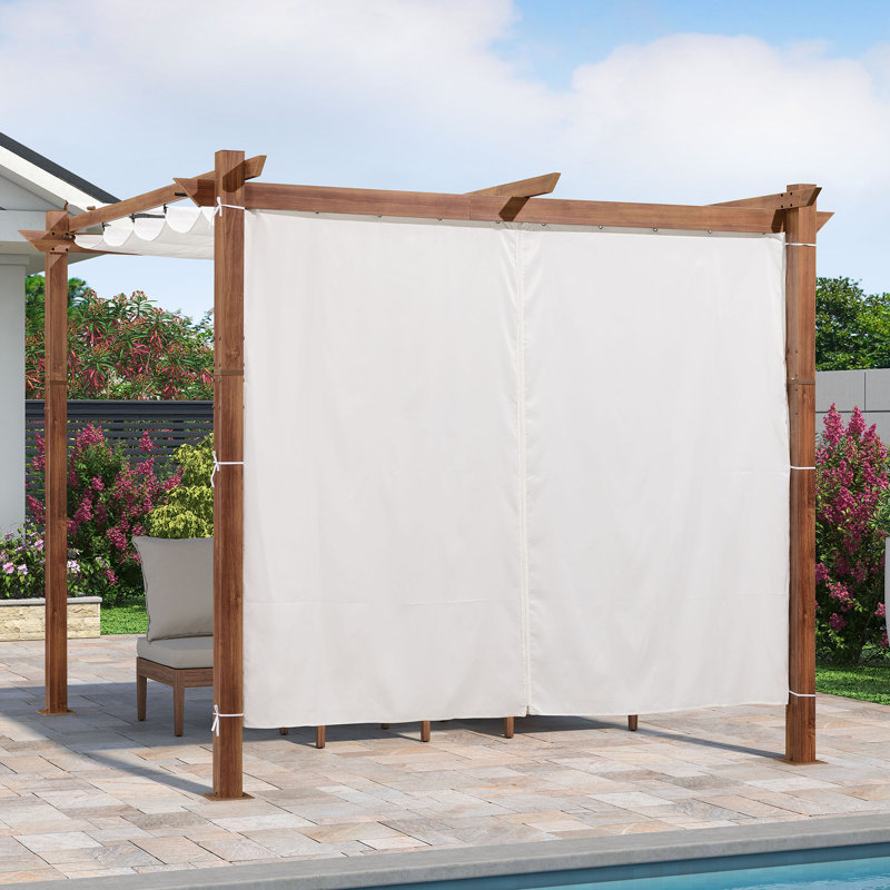 Écran de remplacement pour pergola rétractable mauve, H 82 po x l 49 po, Blanc