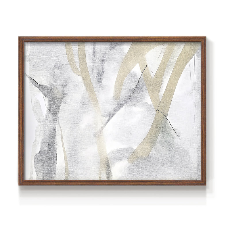 Abstrait, série Lxxxi, reproduction encadrée, H 8 po x l 10 po, Noyer