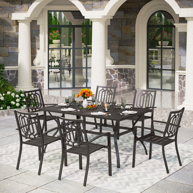 Alyah Rectangular 6 - Person 60" Long Dining Set