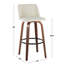 Tabourets de bar 30 po à hauteur fixe Thea avec pieds en bois cintré et repose-pieds rond Thea-129427562-129427570-129427576