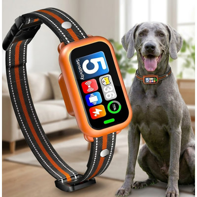 For dogs from 8-120lbs across small, medium, and large sizes, this waterproof rechargeable anti-bark collar tracks barks internally while providing 5 sensitivity adjustments and 4 different training modes.