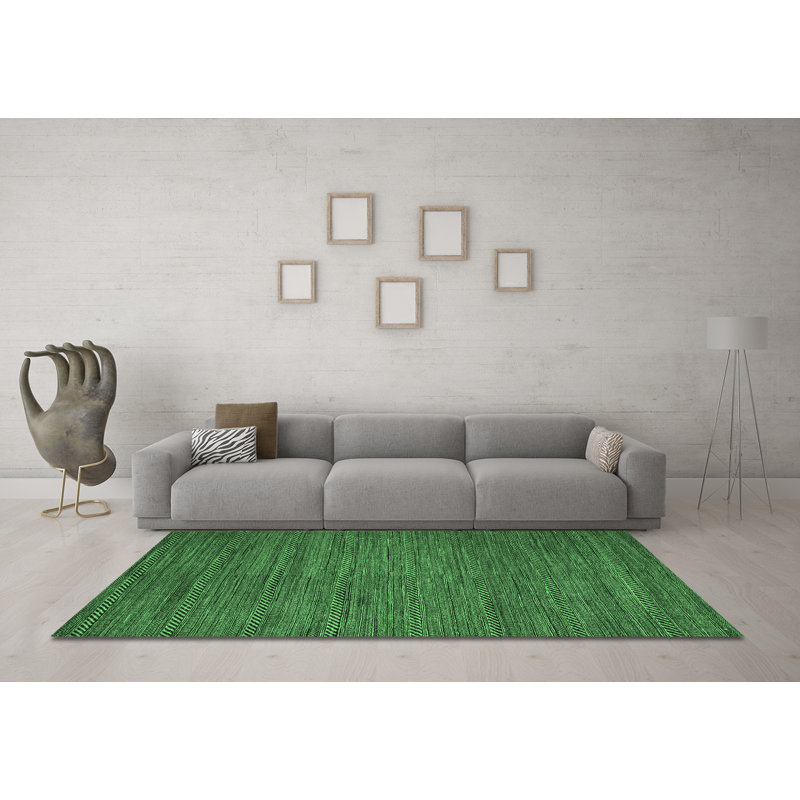 Performance Striped Indoor Rug, Square 5'