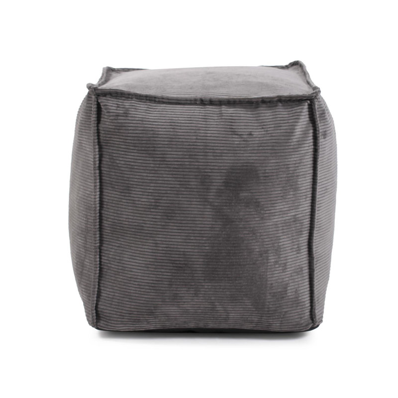 Pouf carré Kujala, Polyester gris