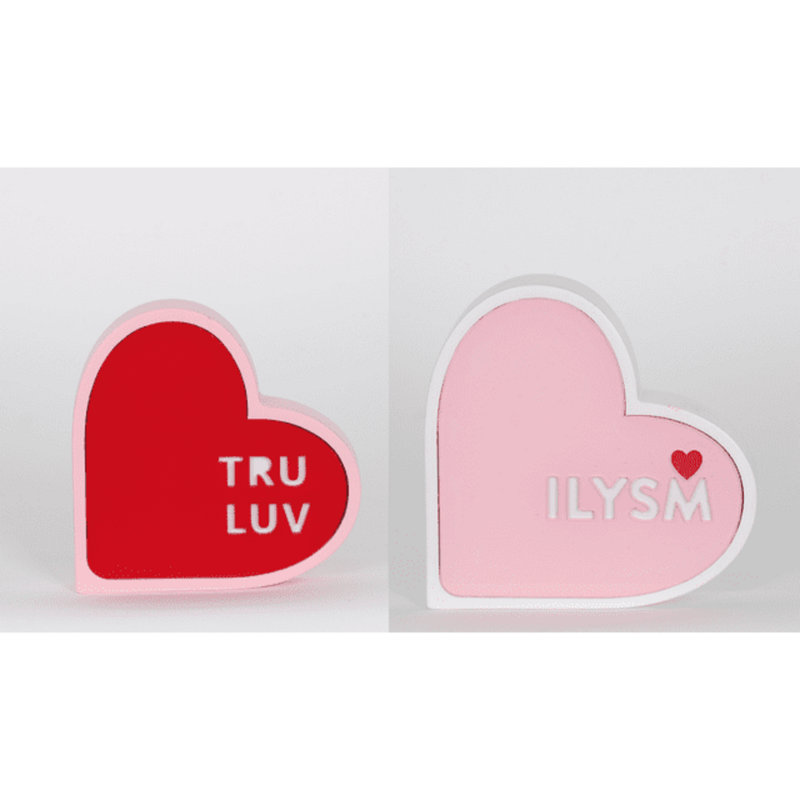Saint-Valentin, décorations de cœur rouge et rose Tru Luv and Ilysm, 2 unités 