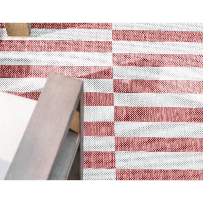 Outdoor Glimmer Area Rug Rose Color, Rectangle 9' x 12'