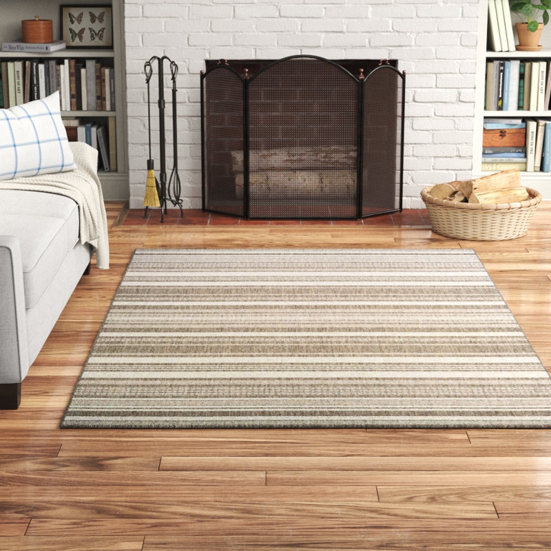 Sania Striped Indoor Outdoor Area Rug, Square 7'6", Blue