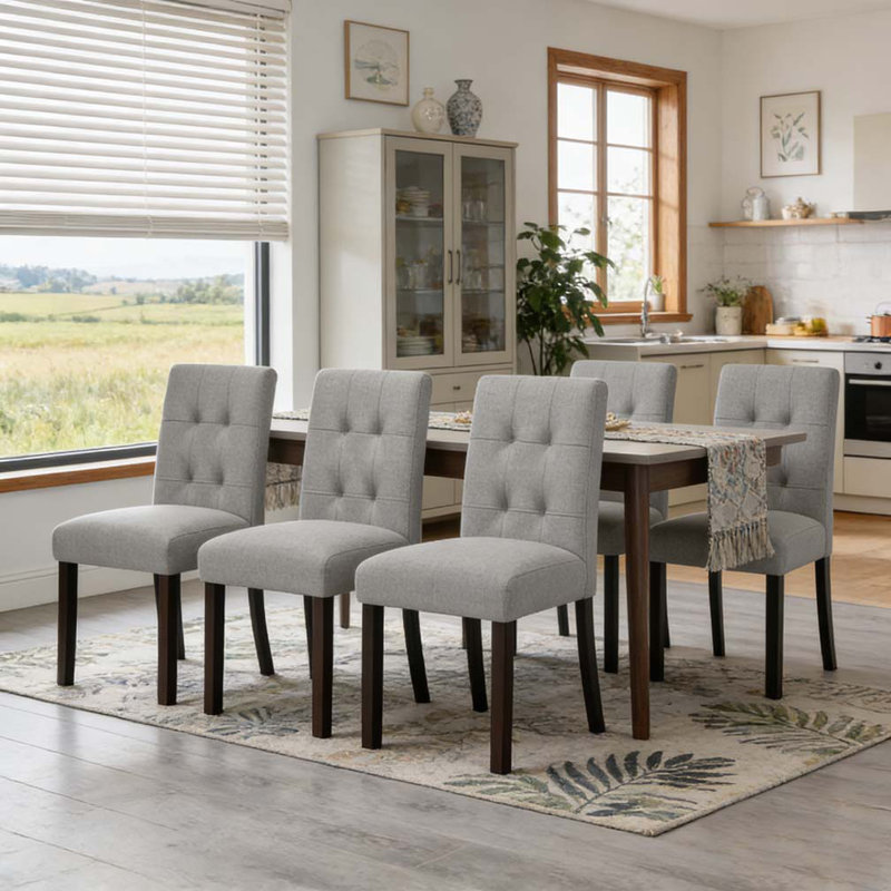 Chaise de salle à manger 4 pièces, Gris