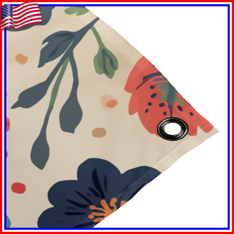 Tapisserie murale arrangement floral coloré - décoration murale fleurs, 68 po H x 80 po L avec 4 œillets