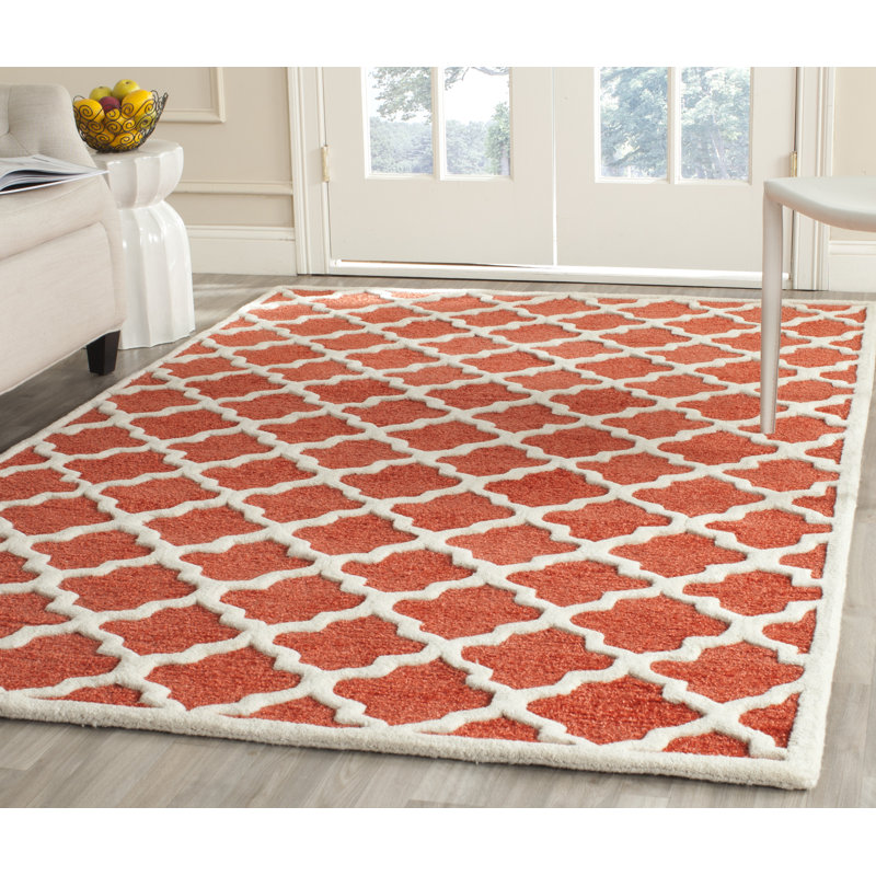 Tapis géométrique touffeté à la main Precious, Carré 5 pi