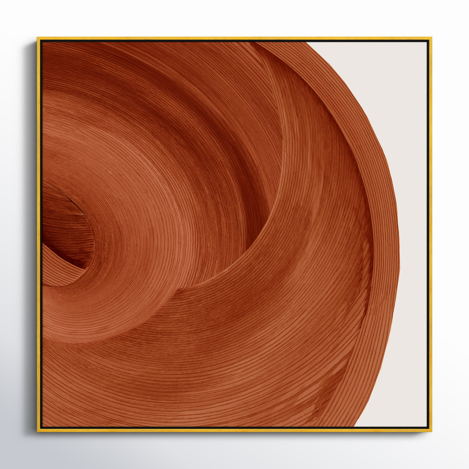 Thormond "Affogato" Painting, 46.5" H x 46.5" W x 2" D, Gold 
