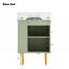 Meuble-lavabo 21,6 po avec lavabo simple en céramique, rangement sur le côté droit-610039320