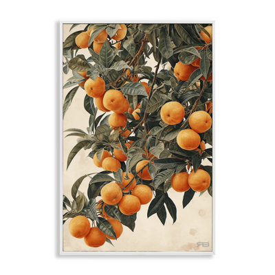 «Vibrant Orange Tree Blooms», art de la giclée encadrée par RB