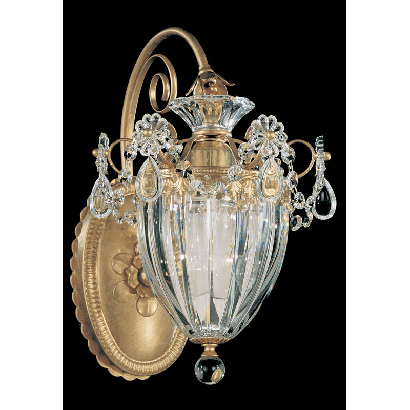 Armed Sconce, Spectra Clear, Etruscan Gold