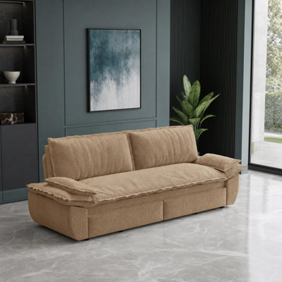 Pillow Arm Convertible Pullout Sleeper Sofa