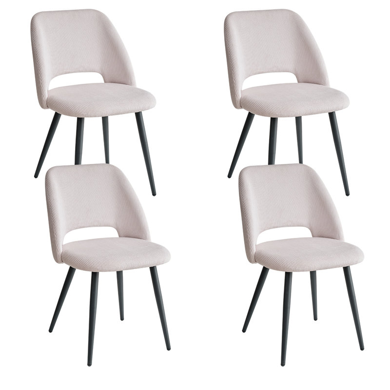 43.5cm H Upholstered Metal Parsons Chair, Beige