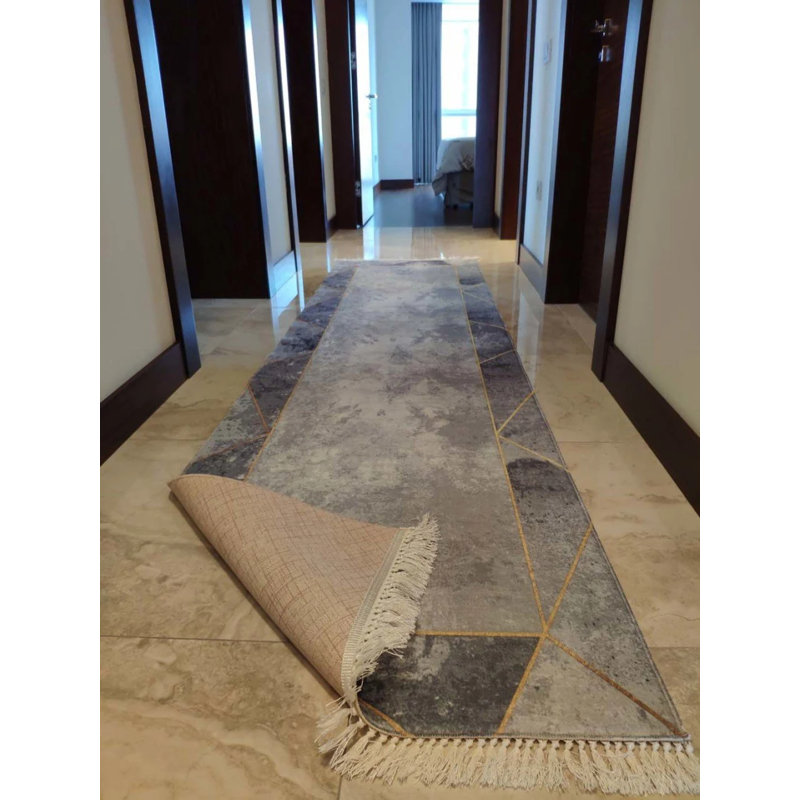 Tapis Masanao avec envers antidérapant, Tapis de couloir 3 pi 3 po x 9 pi 10 po