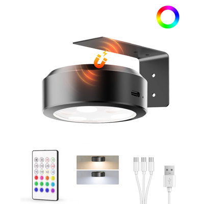 1 Pack Led Wall Mounted Light Wireless With Remote