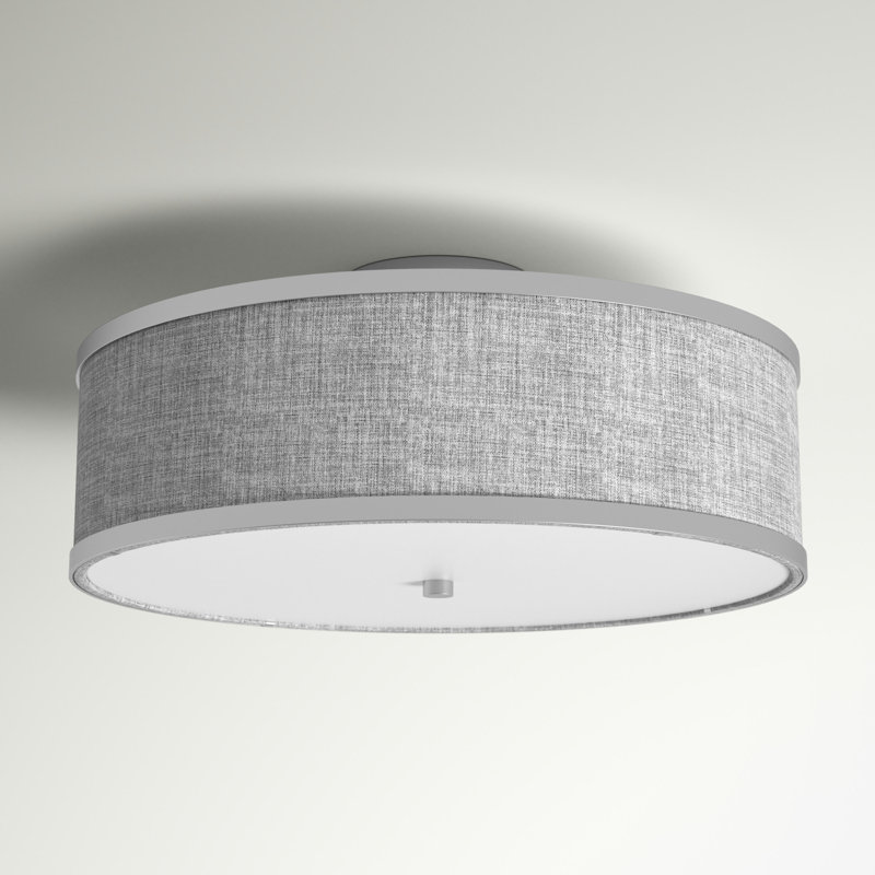 Plafonnier semi-encastré 3 lumières Berthine, H 8 po x l 18 po x P 18 po
