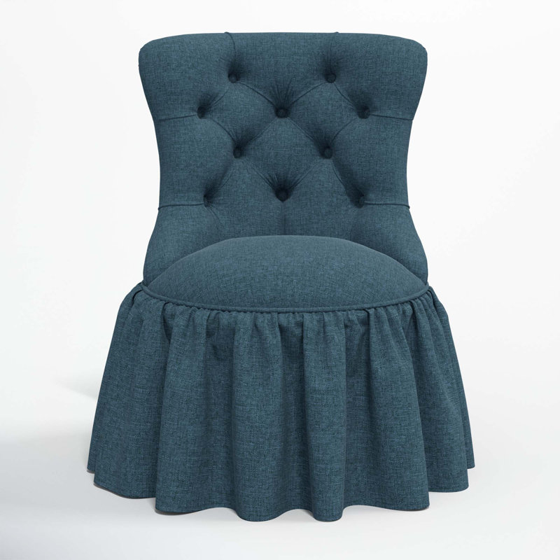 Minnie Side Chair, Zuma Navy Textured Linen