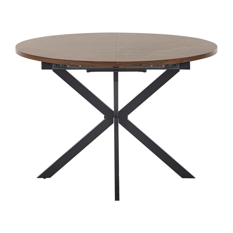 FRIONA Extendable Round Metal Base Dining Table