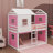 Twin Size Bunk Wood House Bed With Tent-378243069-378243058