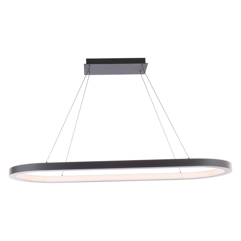 Racetrack 1 - Light LED Pendant, 3500K, Black