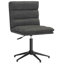  Ensemble de 6 chaises de salle à manger en similicuir noir, contreplaqué, métal moyen-1202573791-1202573788
