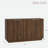Modern Fluted Sideboard With Adjustable Shelves And Metal Handles-1331650083