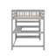 Lit mezzanine double avec tablettes et bureau-432229444
