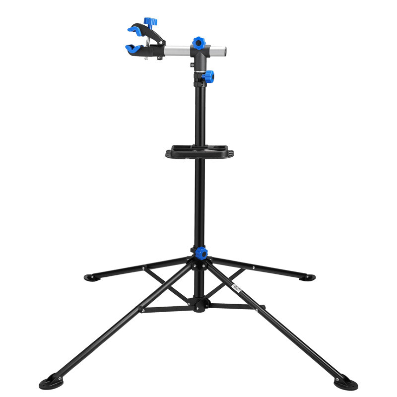 Support de réparation de vélo - Support de vélo rotatif à 360 degrés pour l'entretien - Plateau à outils, pinces pour cadre de 1 à 1,5 pouce, conception télescopique et pliable par Rad Cycle