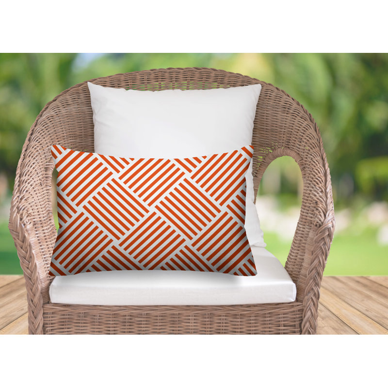 Housse et insert de coussin d'extérieur Langley, Orange brûlé