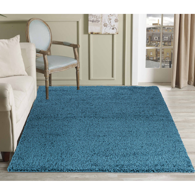 Esterly Solid Colour Shag Area Rug, Rectangle 120 x 170cm