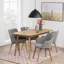 Vernia Oak Solid Wood Base Dining Table