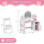 Ensemble de coiffeuse pour enfants 2 en 1 avec miroir et lumières DEL-1303037143