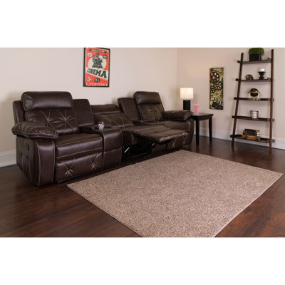 Alexanndra 3-Seat Reclining LeatherSoft Theater Seating Unit