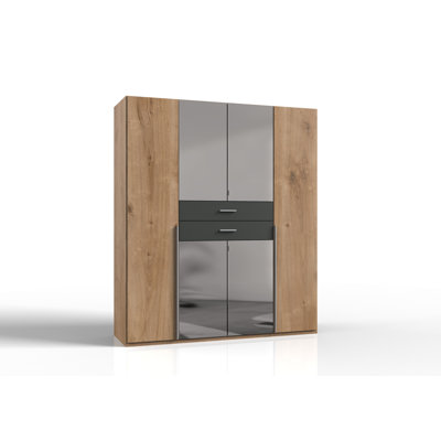 Lindsie 4 Door Manufactured Wood Wardrobe