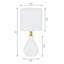 Lampe de table en céramique Edney