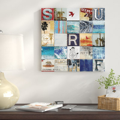 « surf city », reproduction d’art sur toile